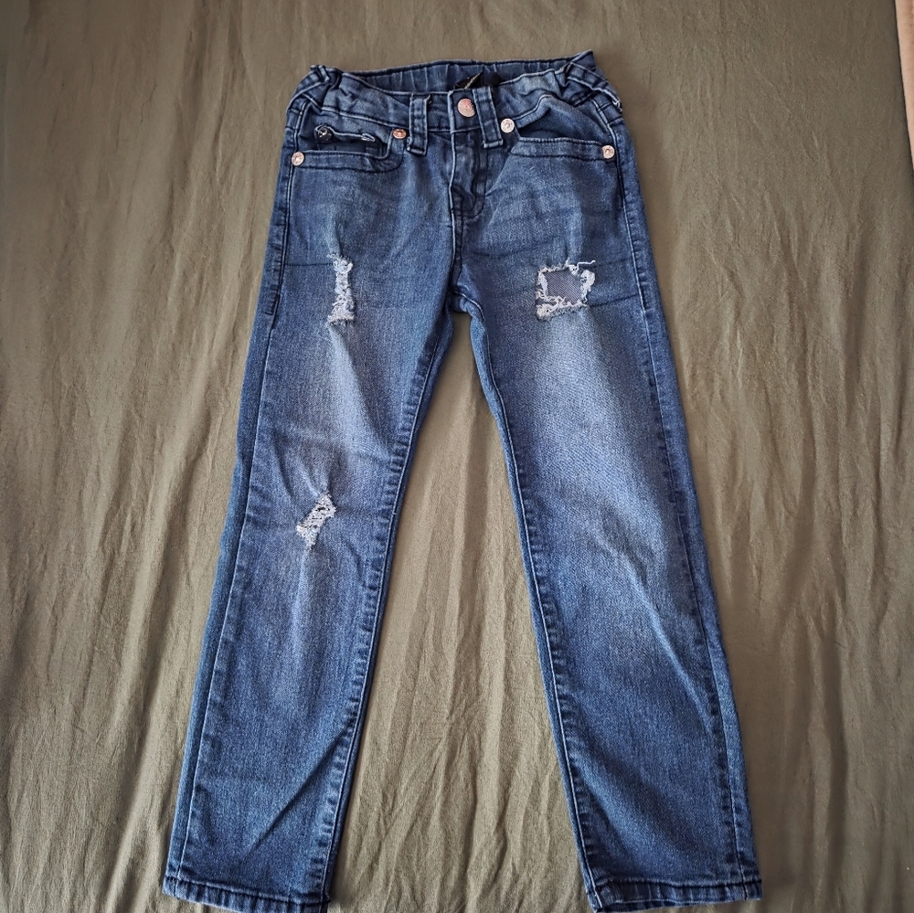 True Religion Blue Distressed Jeans